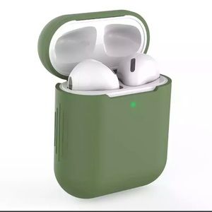 Dark Green Airpods Protective Silicone Case Cover
